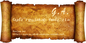 Györgyjakab Amázia névjegykártya